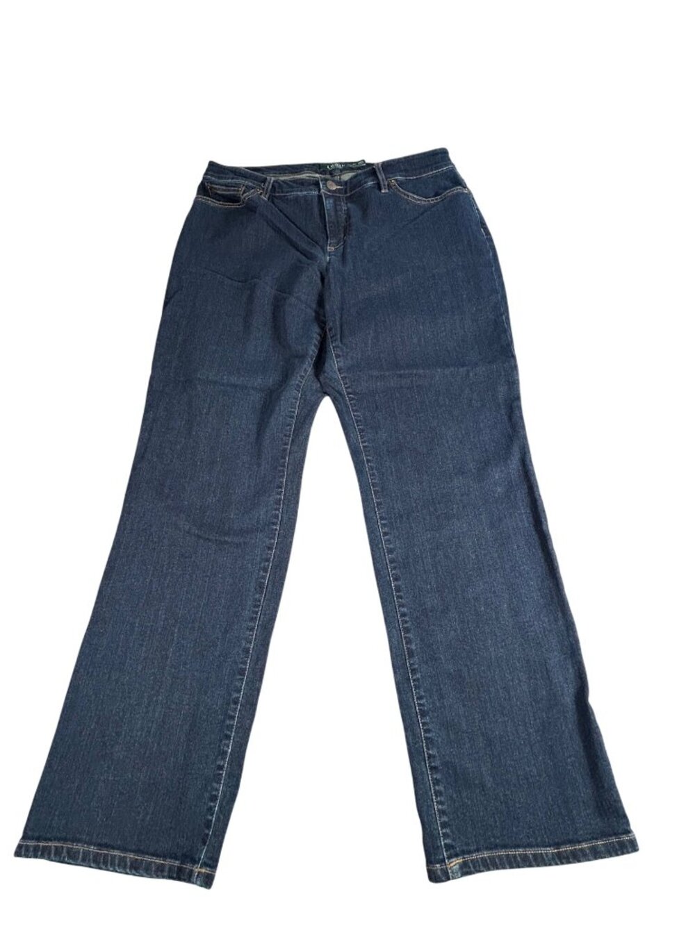 Lauren Ralph Lauren Modern Straight Curvy Jeans Women's 16W Dark Wash Designer